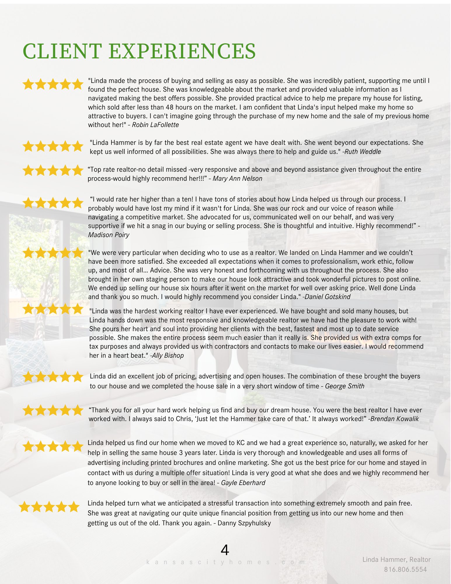 Linda Seller Testimonials